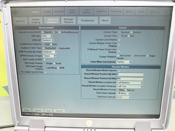 GE LOGIQ e Portable Ultrasound 11/2006 No Probes/PSU, Battery Incl. R4.0.4 (C142) - Image 14