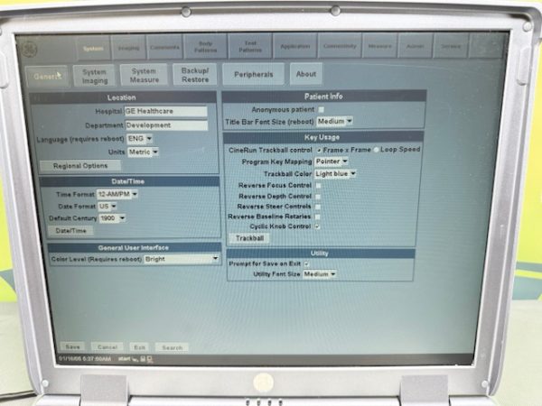 GE LOGIQ e Portable Ultrasound 11/2006 No Probes/PSU, Battery Incl. R4.0.4 (C142) - Image 15