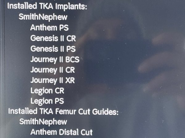 SMITH & NEPHEW NAVIO SURGICAL SYSTEM- ROBOTIC ASSISTED KNEE REPLACEMENT (W175) - Image 70
