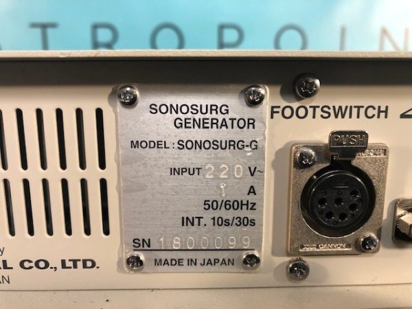 OLYMPUS SONOSURG G ESU WITH FOOTSWITCH AND CASE (T1748) - Image 5