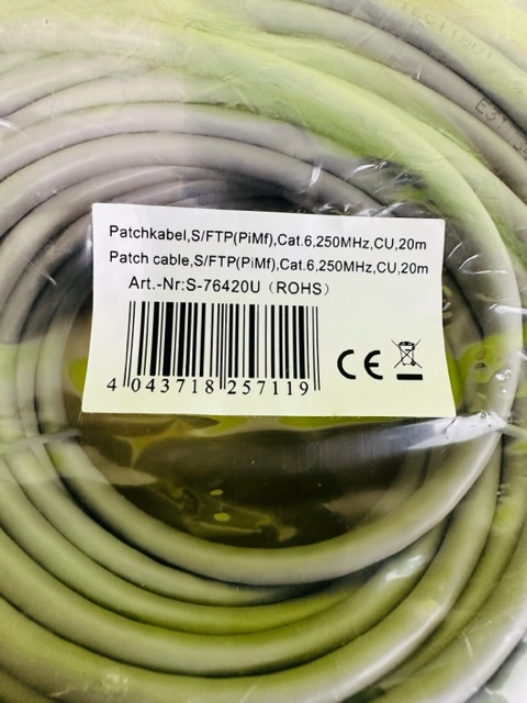Patchkabel S/FTP (PiMf) Cat 6 250 MHz CU 20m Cable (B640) - Image 6
