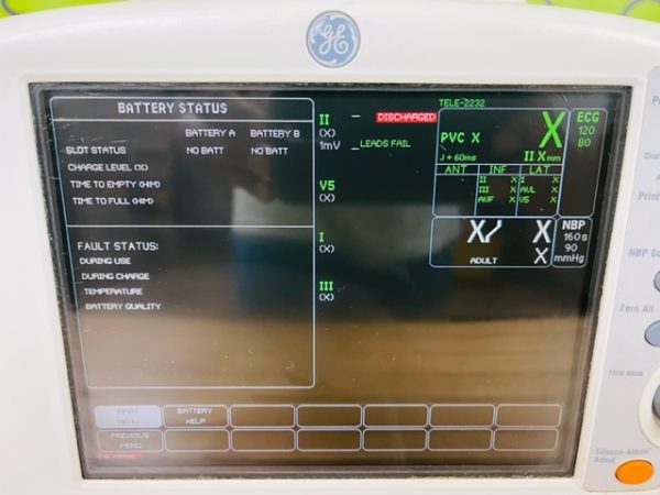 GE DASH 3000 PATIENT MONITOR DASH 3000/4000/5000 50/60HZ (W836) - Image 2