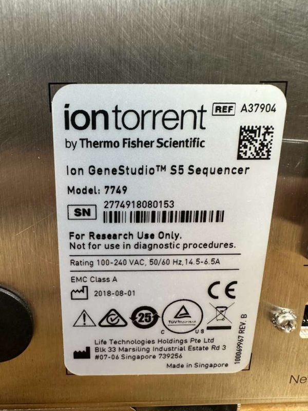 Thermo Fisher Ion GeneStudio S5 Prime Sequencer w/ Ion Chef System & Dell Server – 2018 - Image 8