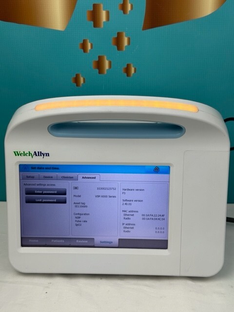 Welch Allyn Vital Signs Monitor 6000 Series SPO2, NIBP (B393)