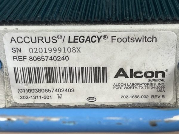 Alcon Surgical Accurus Legacy 20000 Phacoemulsifier Footswitch 8065740240 (B200) - Image 8