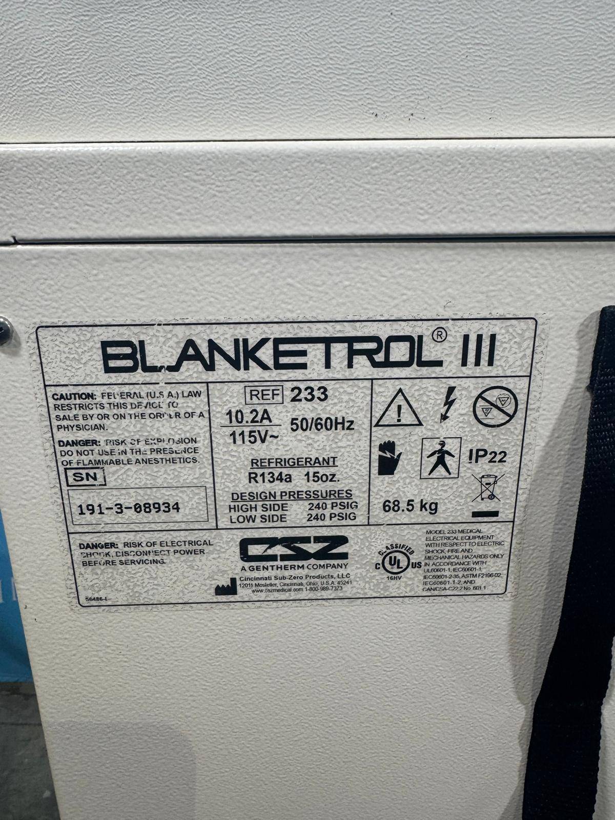 Lot of 3 CSZ Blanketrol III 233 Patient Warming Units w/ Hoses (C210) - Image 5