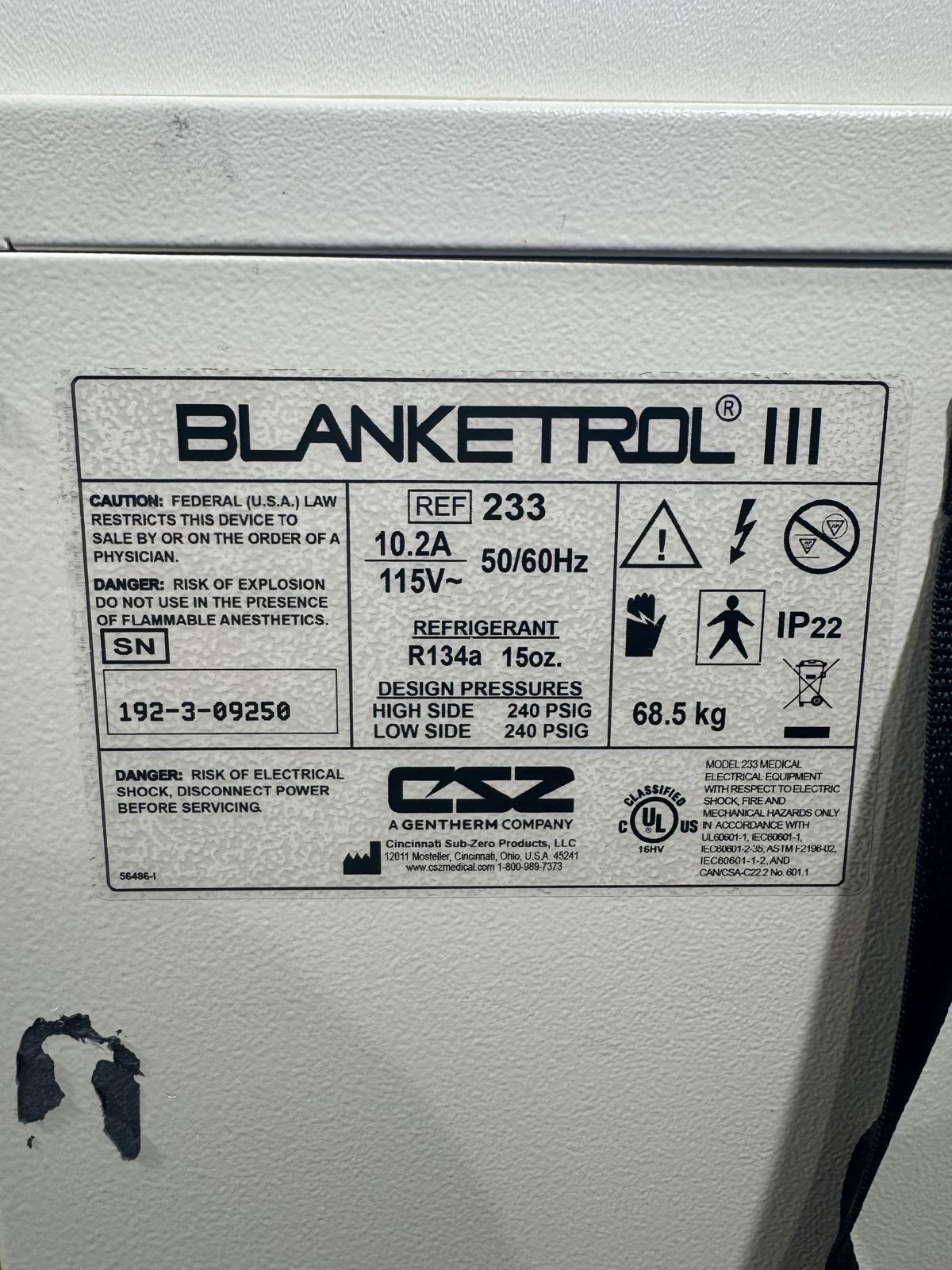 Lot of 3 CSZ Blanketrol III 233 Patient Warming Units w/ Hoses (C210) - Image 2