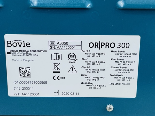 Bovie OR PRO 300 W Electrosurgery Generator A3350 (GA101) - Image 18