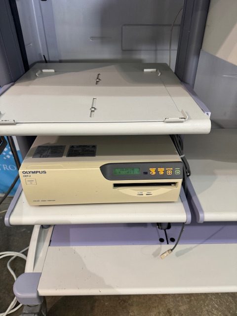 Olympus WM-D60 Endoscopy Cart w/ OEP-3 Printer & Keyboard (C291) - Image 10