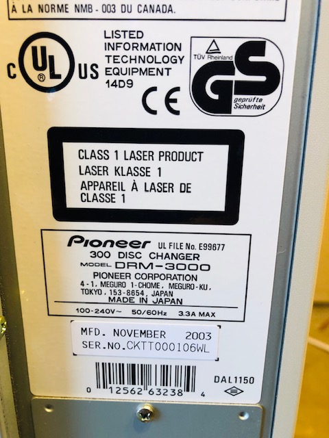 PIONEER DRM-3000 300 DISK CHANGER (T1372) - Image 23