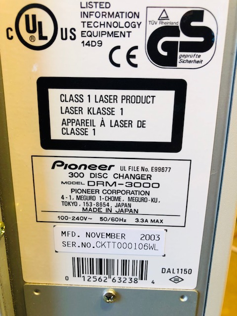 PIONEER DRM-3000 300 DISK CHANGER (T1372) - Image 24