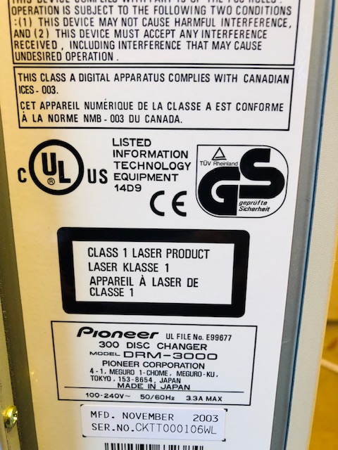 PIONEER DRM-3000 300 DISK CHANGER (T1372) - Image 26